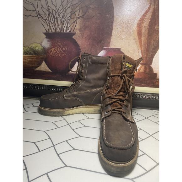 WOLVERINE Steel Toe Men\'s Brown Boots Size 12 main image 9